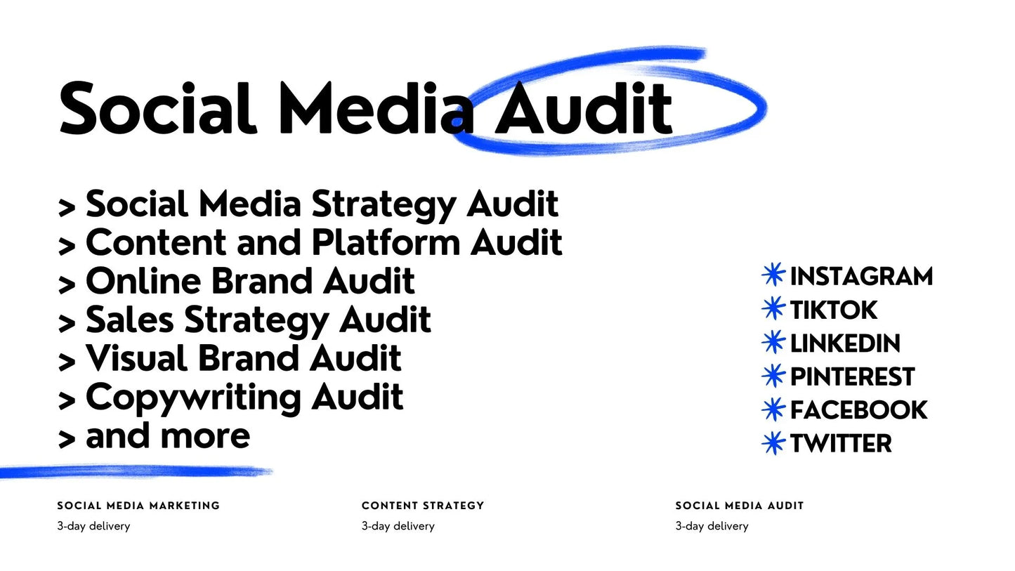 I will social media and content strategy audit for your brand
